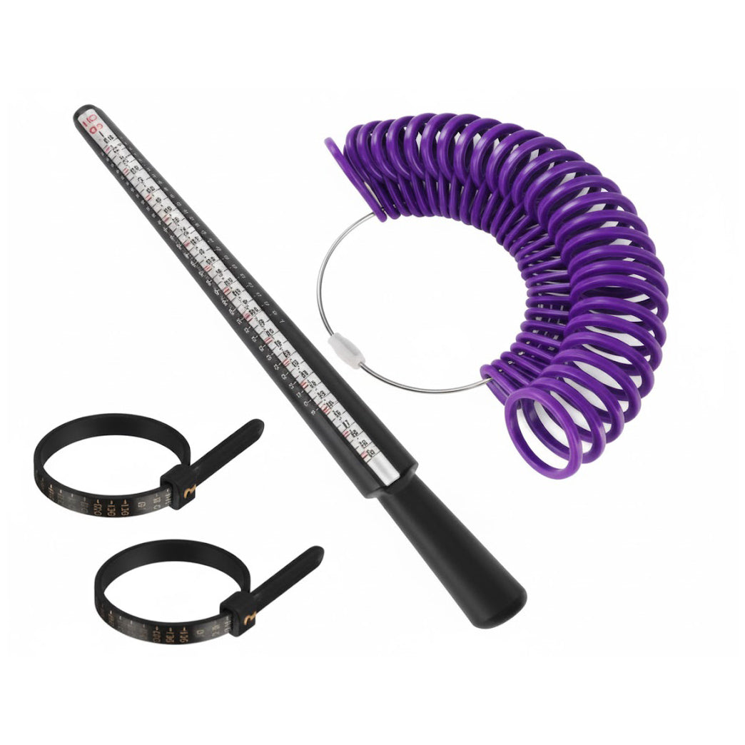 Ring Sizer Gauge Set With Mandrel Stick and Finger Measuring Tools for Women and Men