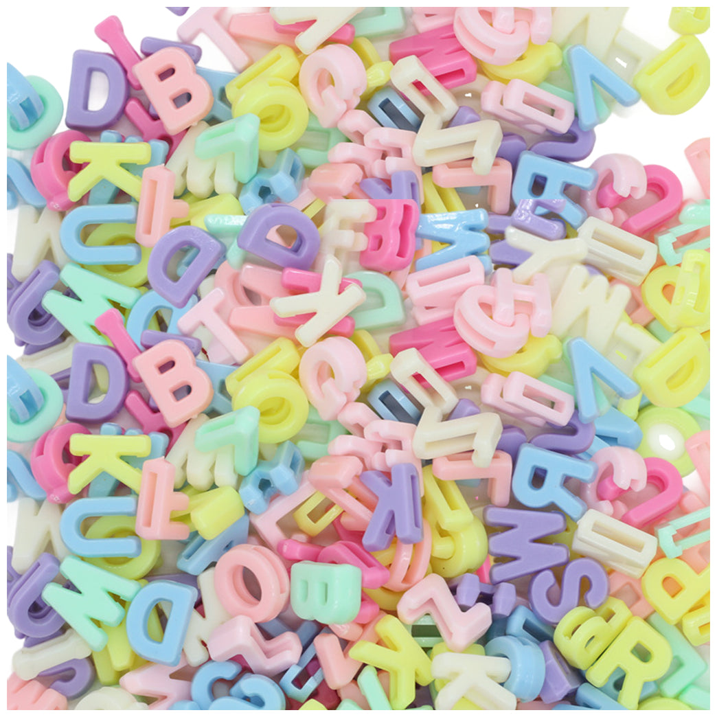 Large Alphabet Letter Beads 9x12mm Plastic Charms for Bracelets Necklaces Keychains Jewelry Making
