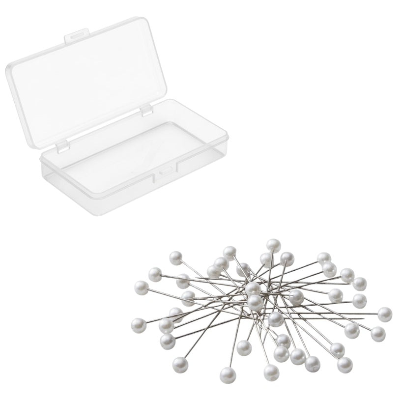 White Pearl Corsage Pins Long Straight Sewing Pins for Wedding Bouquet Jewelry Quilting and DIY Crafts