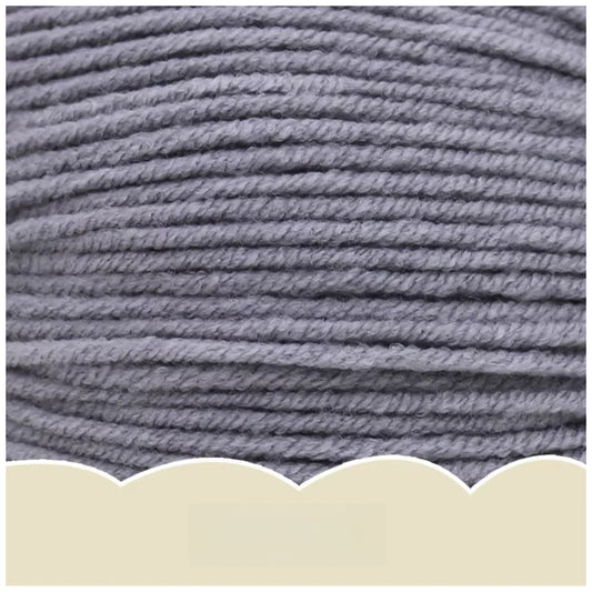 Gray Super Soft 4-Ply 50g/1.76oz, 180yds Cotton Acrylic Blend Yarn, Sport Weight for Sweaters, Dolls, and Baby Crochet