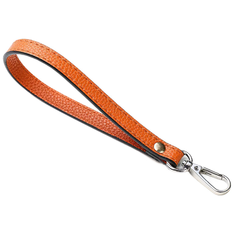 PU Leather Wristlet Strap with Metal Clasp, Replacement Hand Strap for Wallets, Purses, Clutches, and Keys