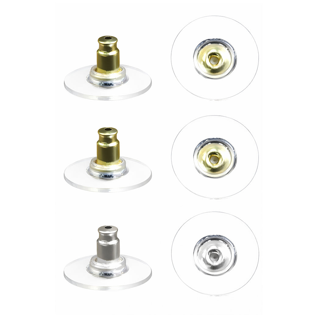 Earring Backs for Stud Earrings Stoppers Hypoallergenic Secure Fit, Pair of 3
