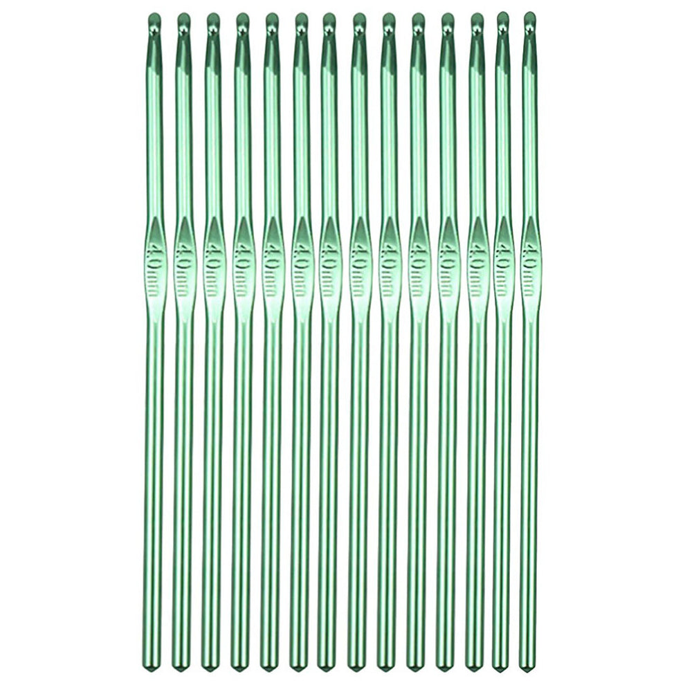 14pcs Aluminum Crochet Hooks Set for Beginners and Yarn Craft Projects