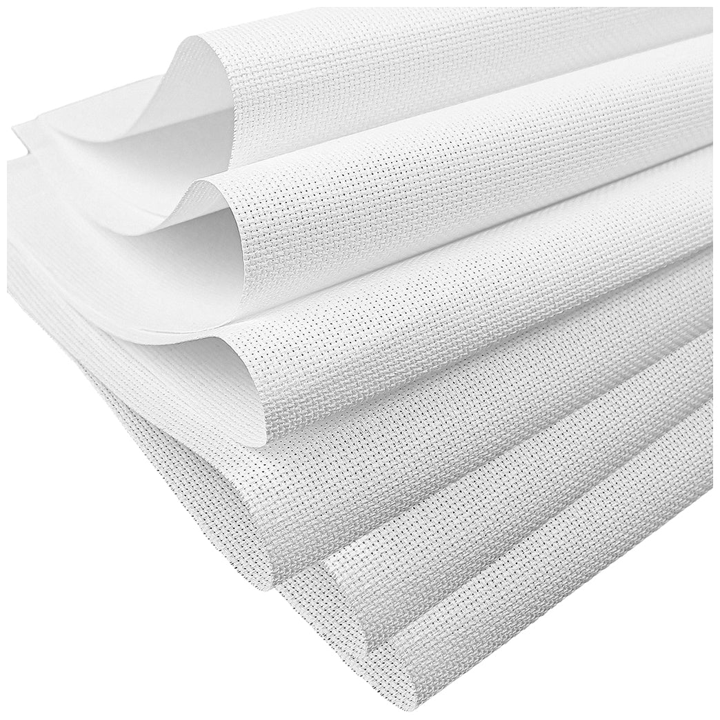 White Aida Cloth 14 Count Cross Stitch Fabric for Embroidery Needlework and DIY Craft Projects
