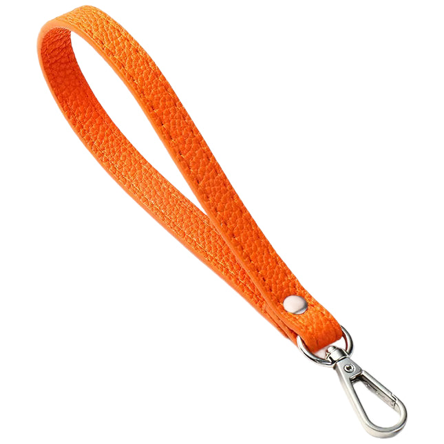 PU Leather Wristlet Strap with Metal Clasp, Replacement Hand Strap for Wallets, Purses, Clutches, and Keys