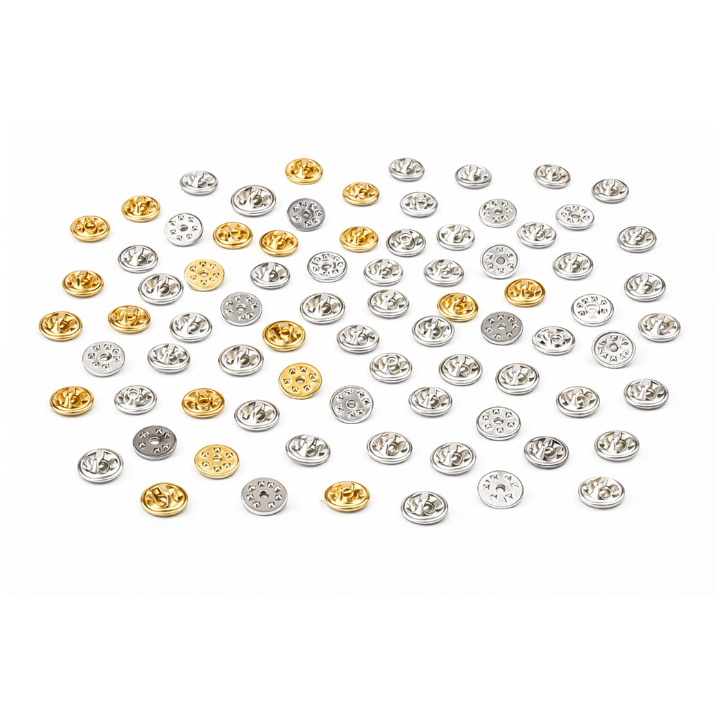 Brass Butterfly Clutch Pin Backs Replacement for Lapel Pins Badges and Tie Tacks, Pack of 50