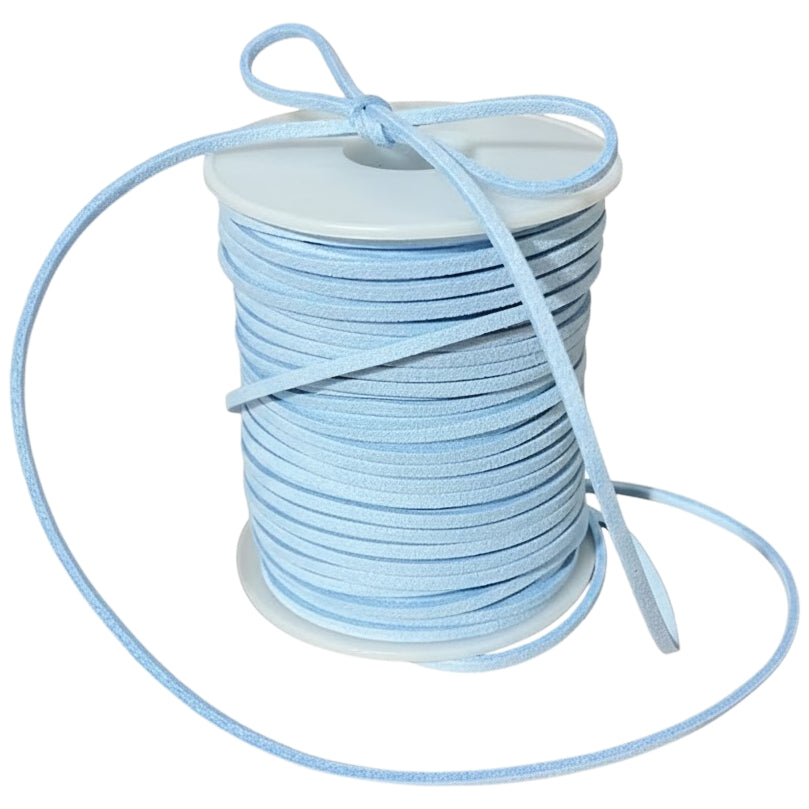 Flat Suede Leather Cord 50 Yards Faux Leather String for Jewelry Making, Bracelets, Necklaces and Craft Projects