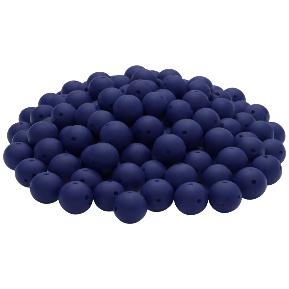 15mm Silicone Beads for Keychains Bracelets Pens Crafts Bulk Round Beads DIY Jewelry Making, Pack of 100