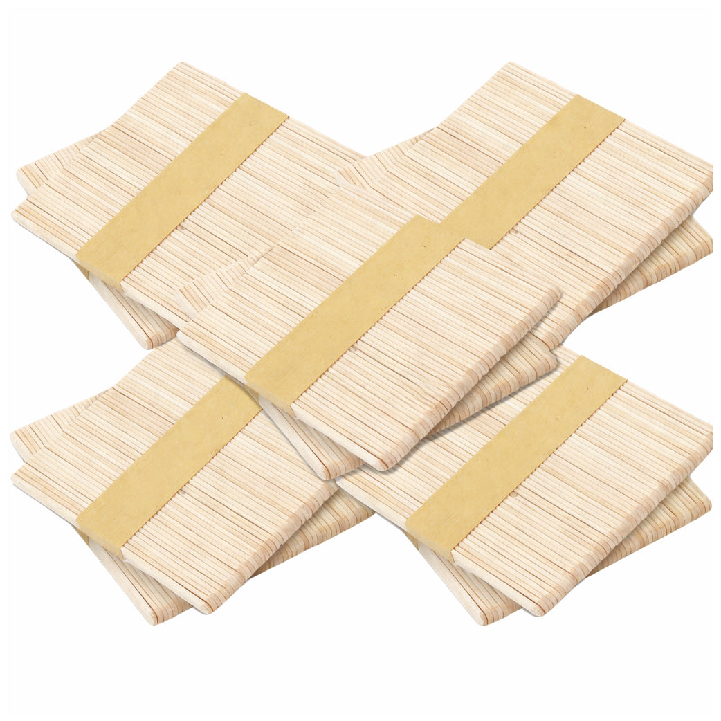 Natural Food Grade Wooden Popsicle Sticks 4.5 Inch Craft Sticks for Ice Cream, Waxing and DIY Crafts