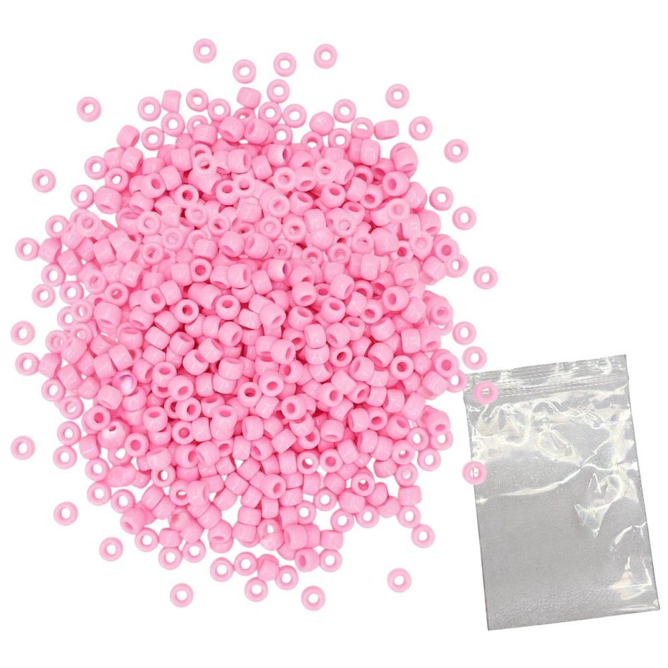 Plastic Pony Beads for Bracelets, Hair Braids, Jewelry Making and DIY Craft Projects