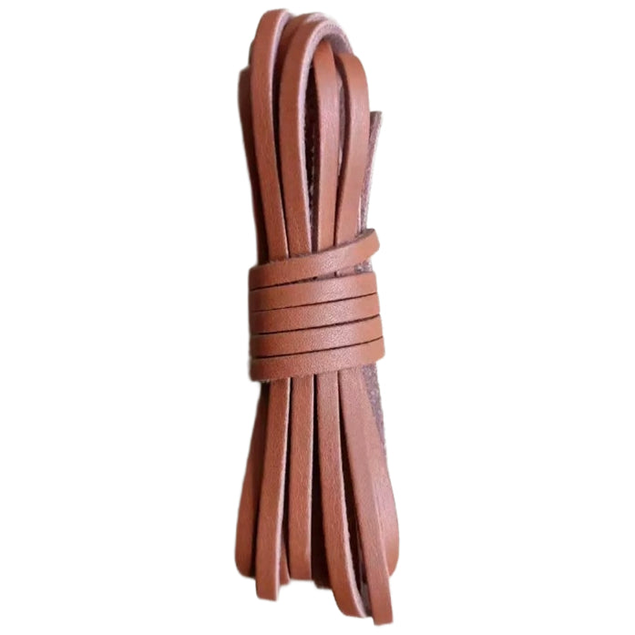 3mm Flat Genuine Leather Cord Tan Braiding String for Jewelry Making Shoe Laces Crafts and Handicraft Purse