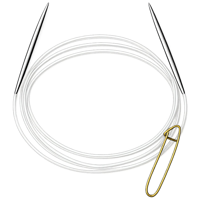 Stainless Steel Circular Knitting Needles with Stitch Holder for Hats Sleeves Scarves Baby Sweaters and Small Projects