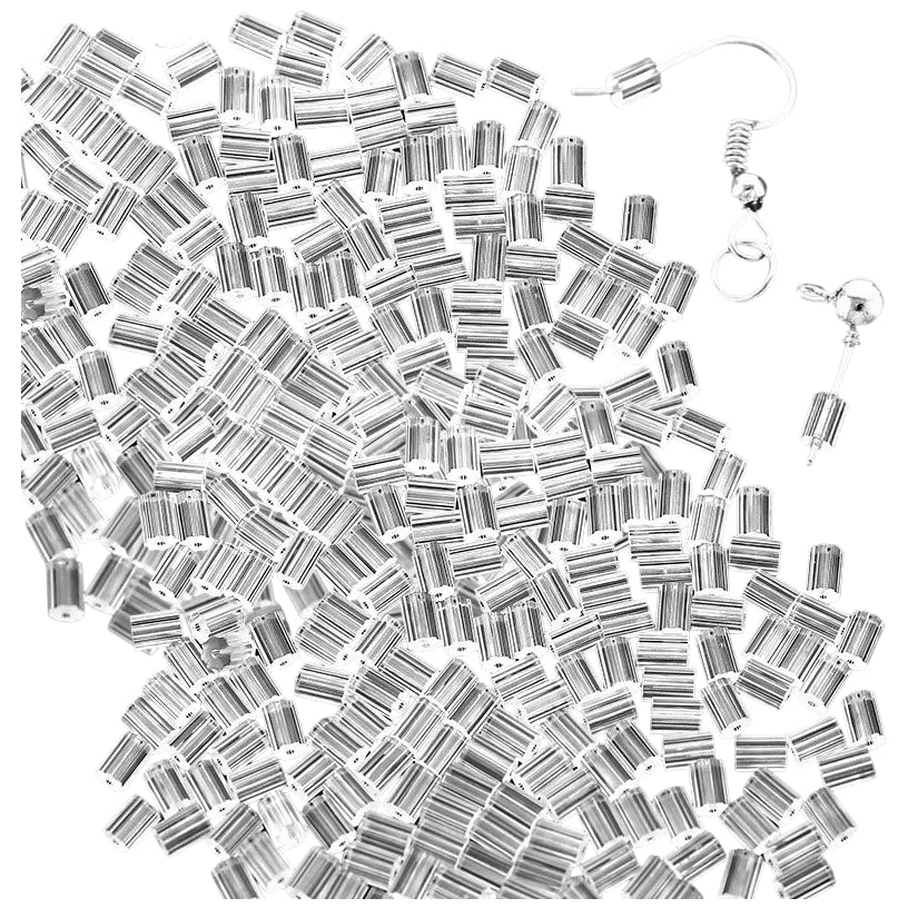 Soft Clear Silicone Earring Backs for Studs, Hypoallergenic Replacement Stoppers for Secure Everyday Wear