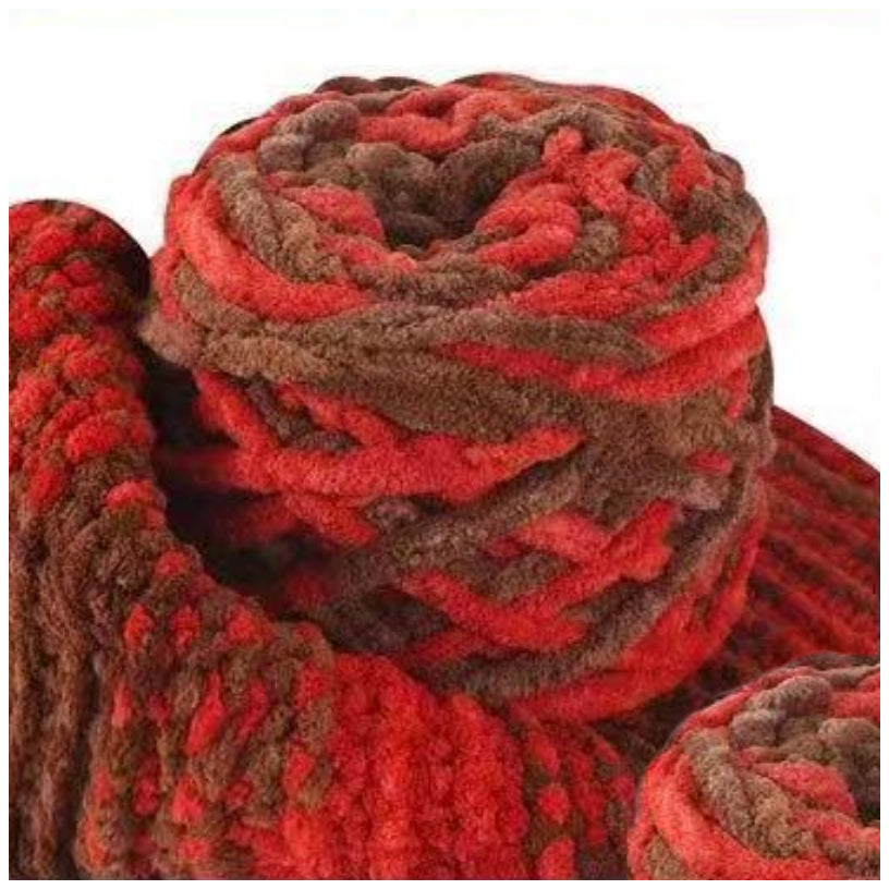 5mm Super Bulky Icicle Chenille Blanket Yarn 100g/3.53oz, 72 Yards for Knitting & Crocheting Crafts