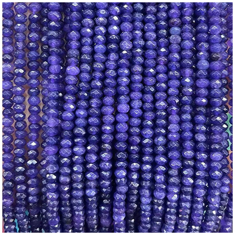 Multicolor Natural Rondelle Stone Beads 38cm Strand for Jewelry Making and DIY Crafts
