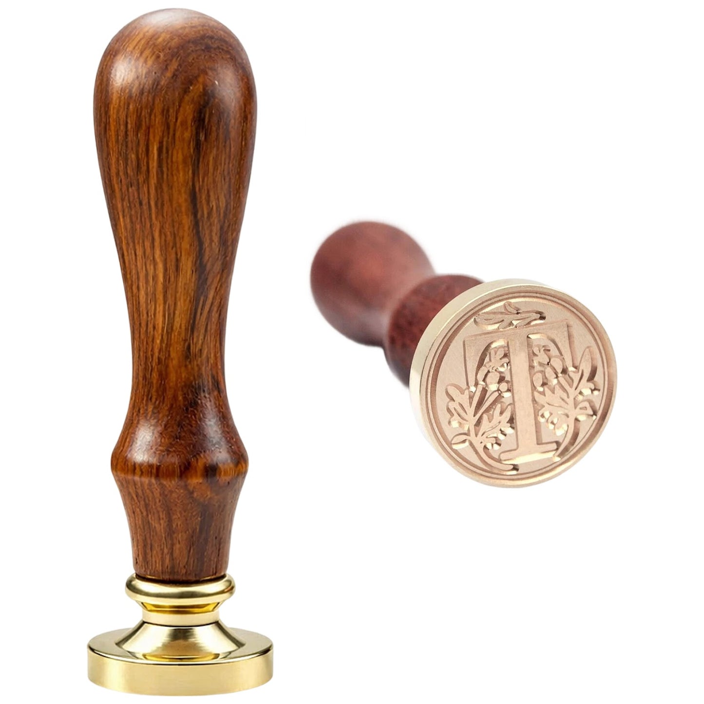 Traditional Initial Alphabet Wax Seal Stamp Brass Head Wooden Handle for Cards Envelopes Gift Wrap Wedding Invitations