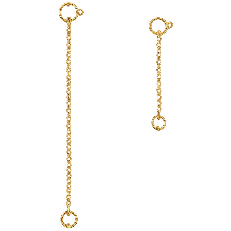 14K Gold Necklace Extender Chain 925 Sterling Silver Bracelet Anklet Extension Chain for Jewelry