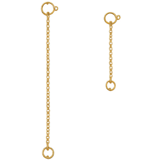 14K Gold Necklace Extender Chain 925 Sterling Silver Bracelet Anklet Extension Chain for Jewelry