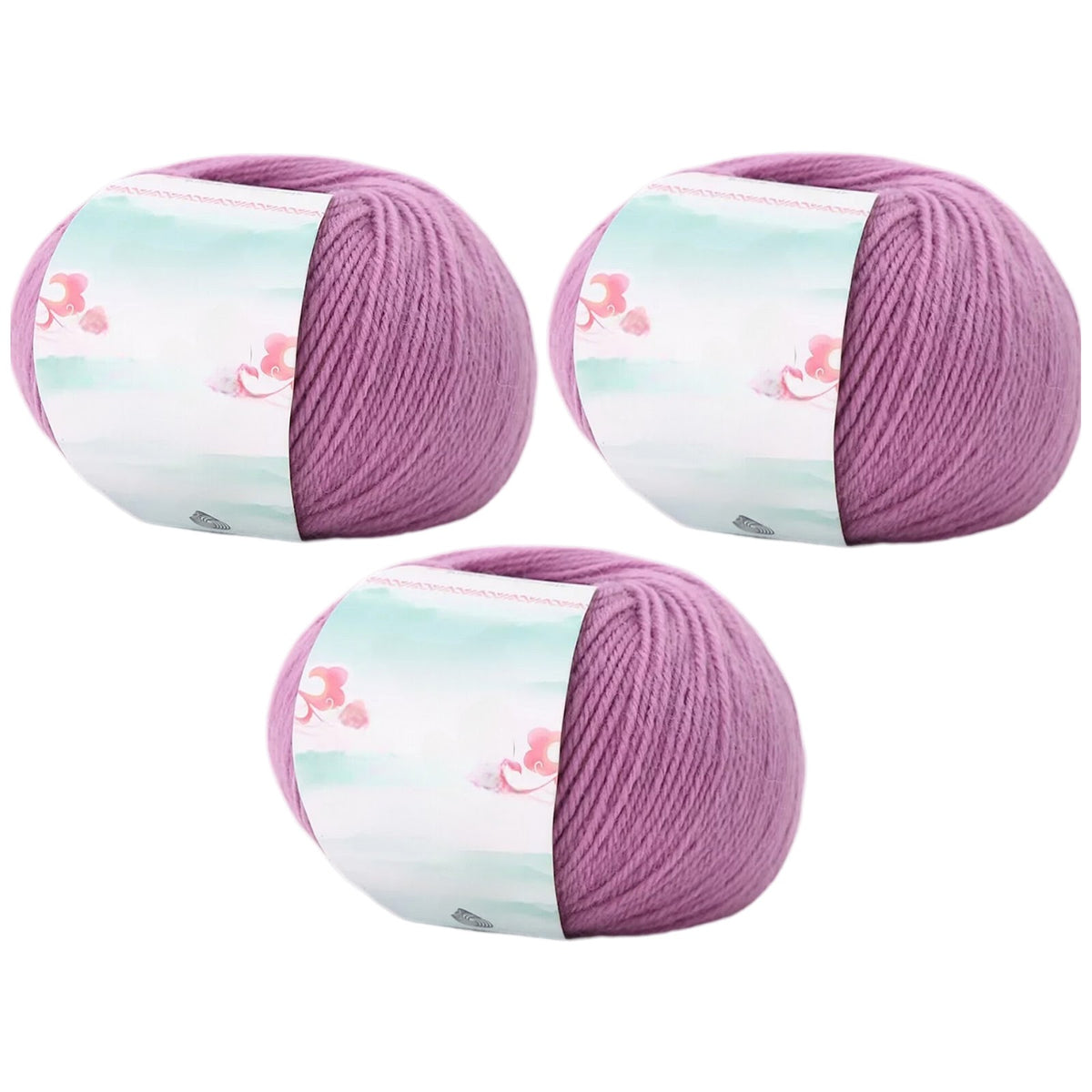 Superwash Wool Yarn, 50grams per Roll DK Weight for Knitting, Crocheting, and Soft Craft Projects, 150 Grams/5.29oz 327 yards, Pack of 3
