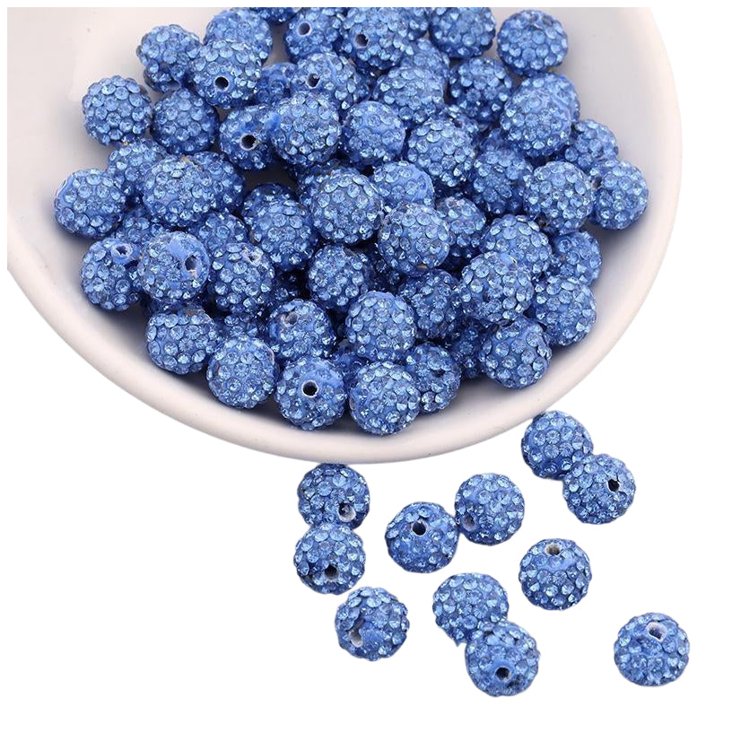 Sparkle Rhinestone Clay Beads Round Disco Spacer Beads for Jewelry Making, Bracelets, Earrings and DIY Craft Projects