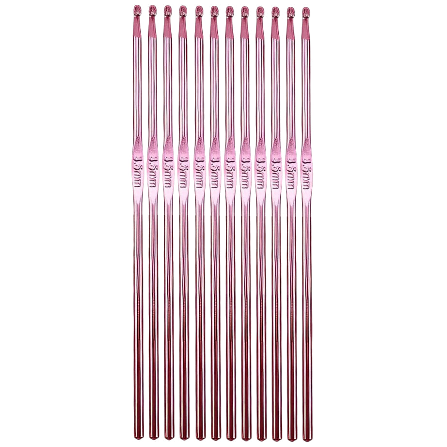 12pcs Aluminum Crochet Hook Set H/8 Size for DIY Yarn Crafts and Knitting Projects