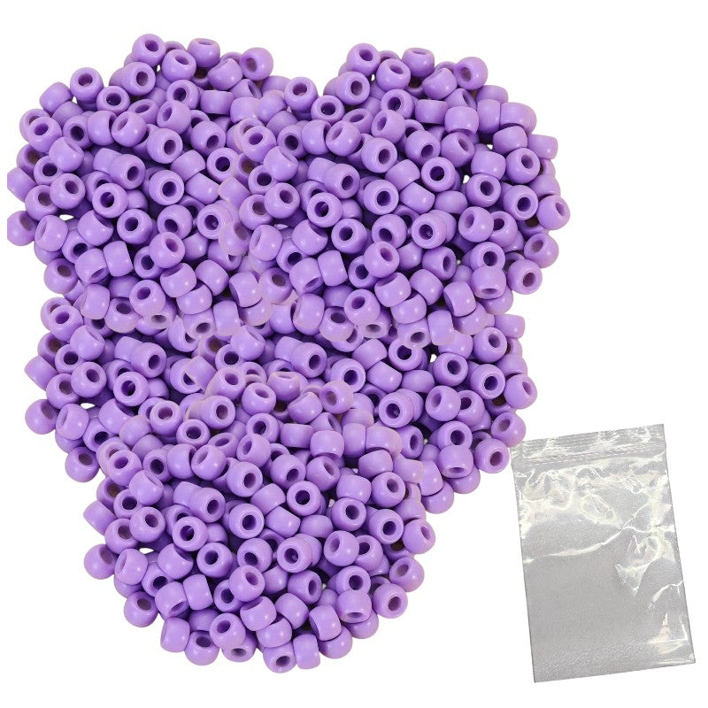 Plastic Pony Beads for Bracelets, Hair Braids, Jewelry Making and DIY Craft Projects