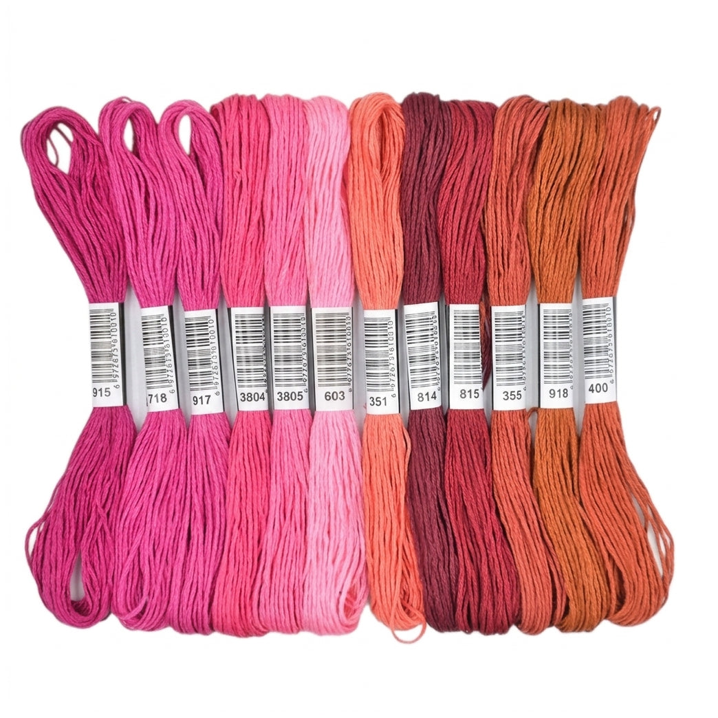 Embroidery Floss Set for Cross Stitch, Friendship Bracelets, Crafts, and DIY Projects, Pack of 12