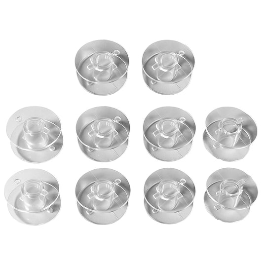 Sewing and Embroidery Bobbins 11.5 mm Plastic Bobbins for Thread Storage, Pack of 10