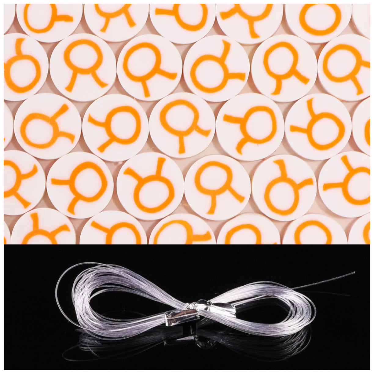 Sports Ball Polymer Clay Beads 8-11mm with Elastic String for Jewelry and DIY Crafts, Pack of 100
