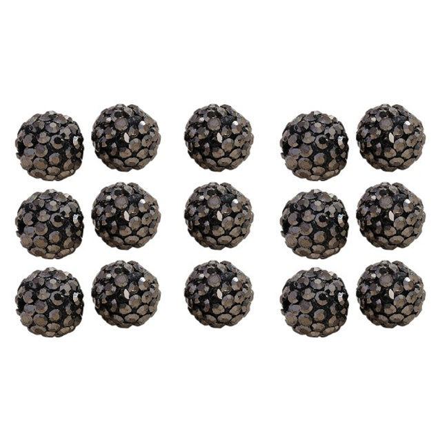 10mm White Rhinestone Beads for Jewelry Making Round Disco Crystal Beads for DIY Bracelets, Earrings and Necklaces