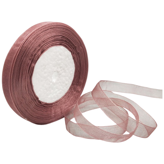 1 Inch Shiny Chiffon Ribbon 50 Yards Roll Polyester Sheer Fabric Ribbon for Crafts and Decorations