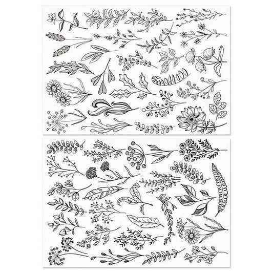 A4 Water Soluble Embroidery Stabilizer Sheets Stick and Stitch Wash Away Paper for Hand Sewing Beginners, Set of 2