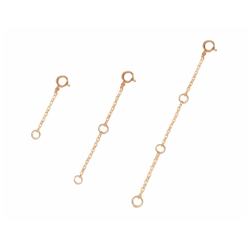 Solid Brass Necklace Extenders for Bracelet and Anklet 1 2 3 Inch Set