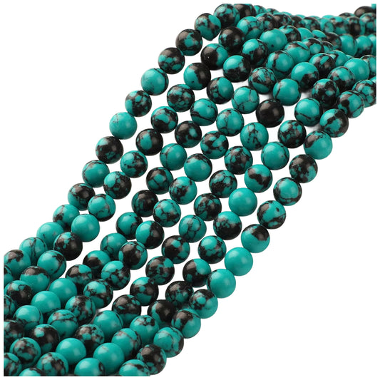 Natural Agate Round Gemstone Beads Polished Stone Loose Beads for Jewelry Making 15 Inch Strand