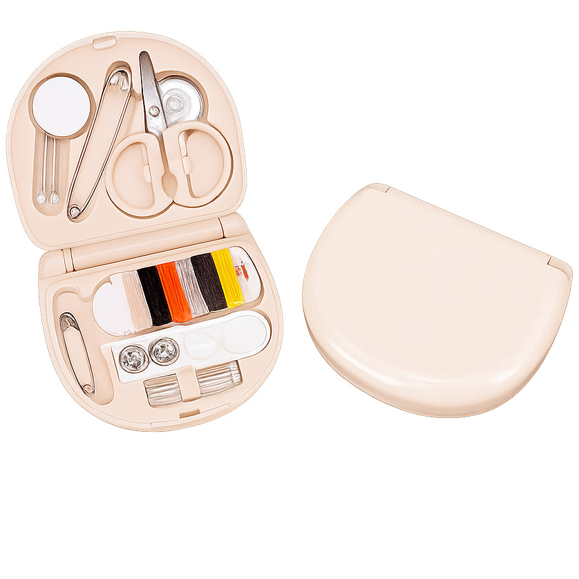 Mini Travel Sewing Kit Portable Heart Shaped Sewing Box Compact Repair, Set of 2