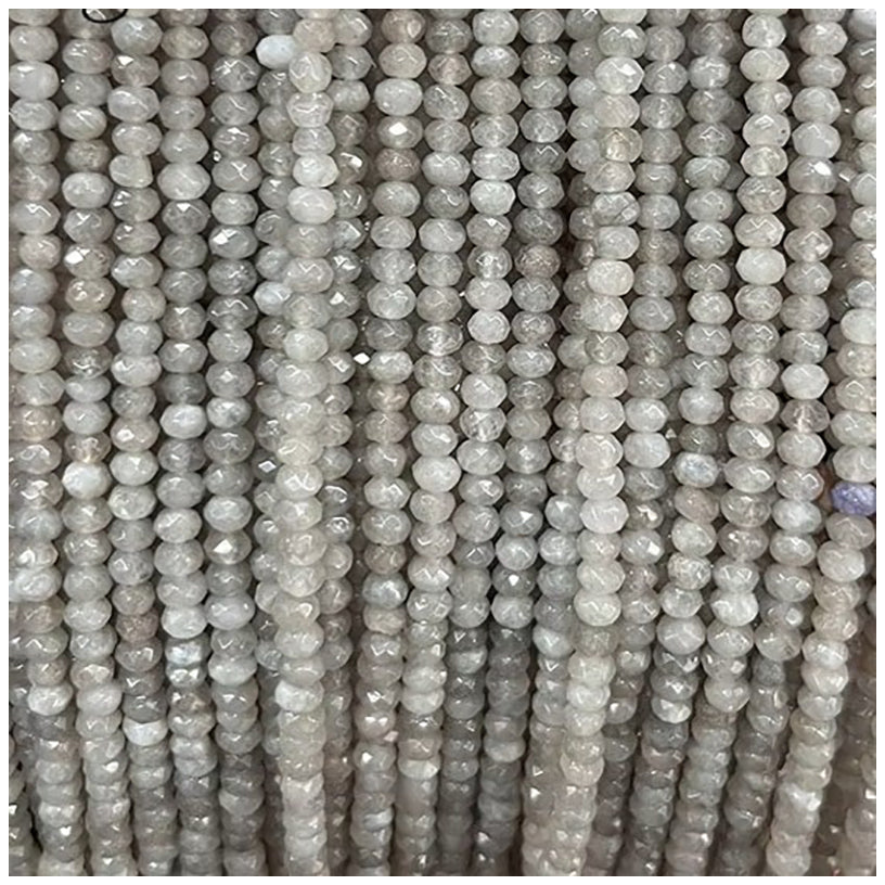 Multicolor Natural Rondelle Stone Beads 38cm Strand for Jewelry Making and DIY Crafts