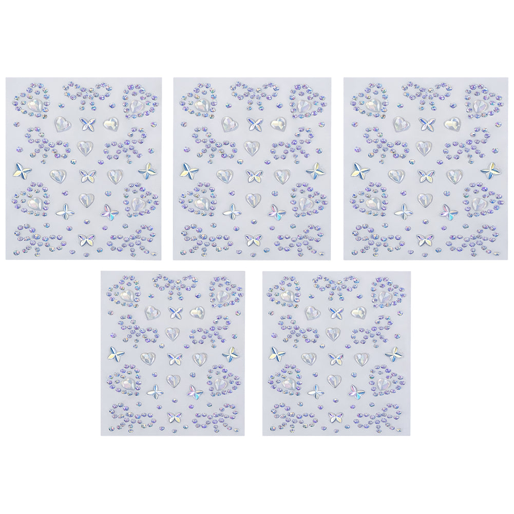 Acrylic Rhinestone Gem Stickers Sparkling Adhesive Jewels for Crafts Scrapbooking Makeup Decoration and DIY Projects