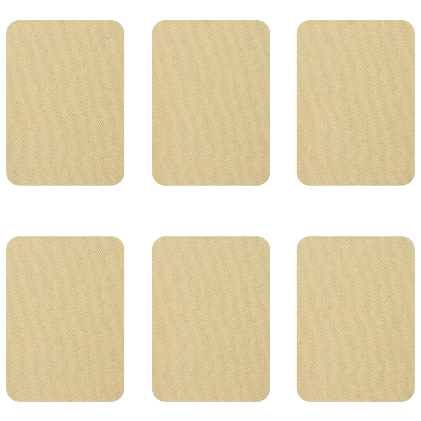 Cotton Iron-On Fabric Repair Patches for Clothing Inside and Outside Strong Adhesive, Pack of 6
