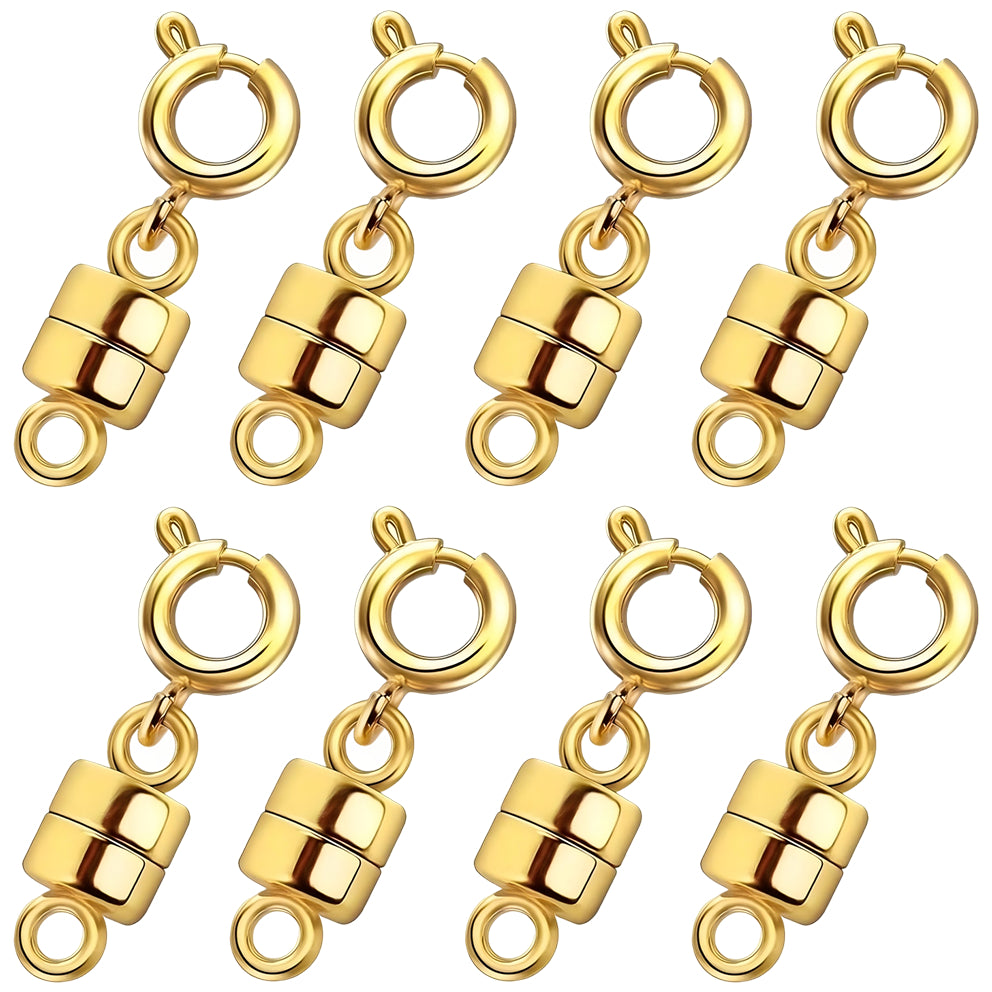 Magnetic Necklace Clasp Extenders for Women, Gold Chain Converter for Bracelets, Necklaces, and Anklets