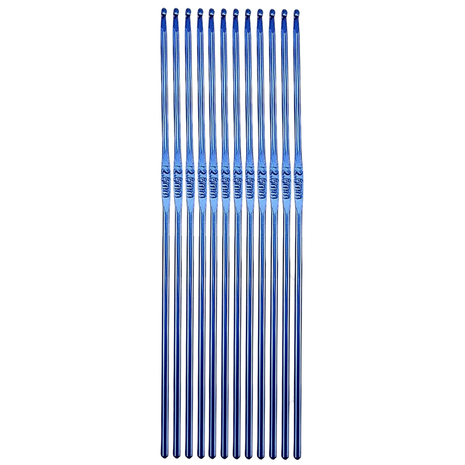 12pcs Aluminum Crochet Hook Set H/8 Size for DIY Yarn Crafts and Knitting Projects