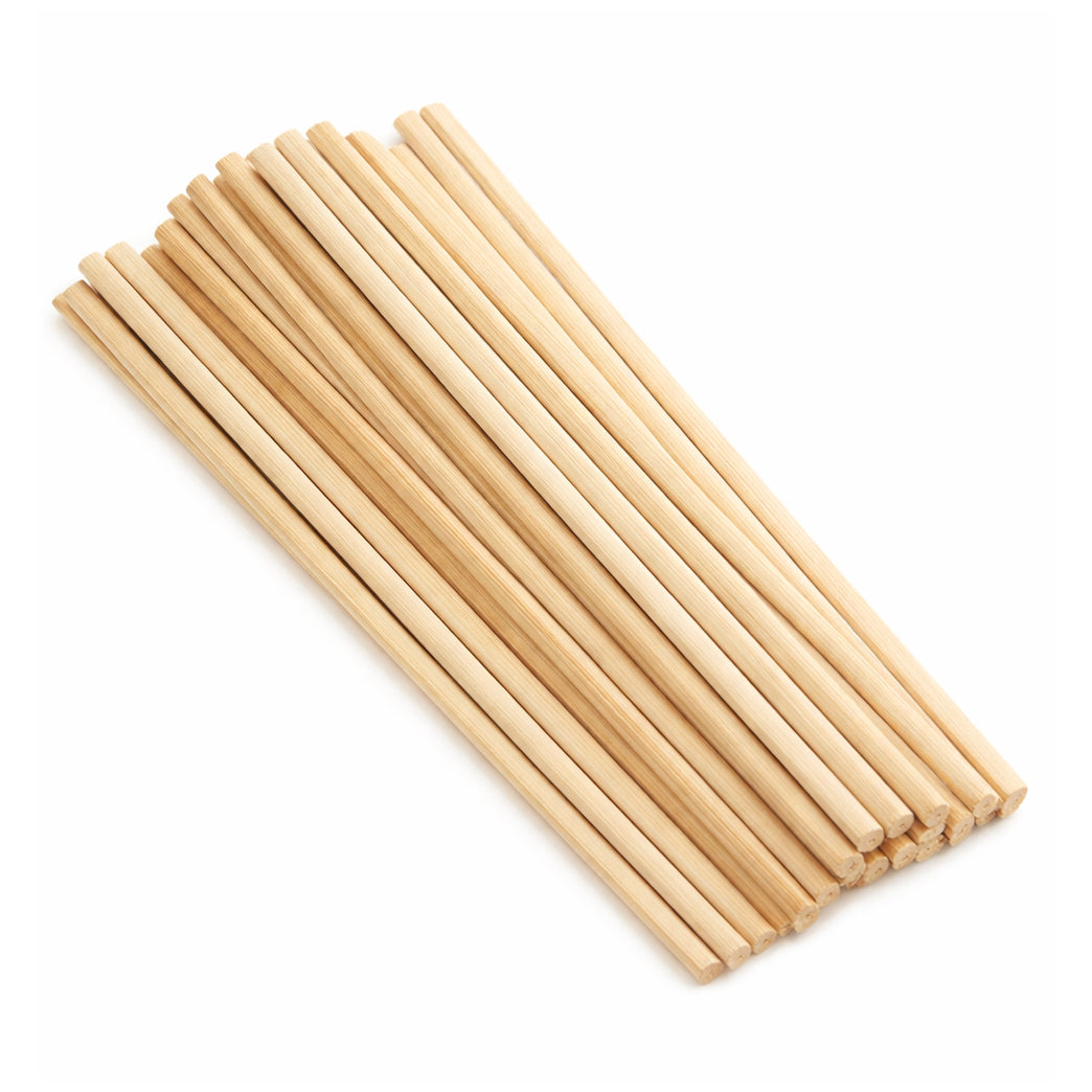 Bamboo Wooden Dowel Rods 1/4 x 12 Inch Natural Wood Sticks for Crafts DIY Projects and Cake Support Dowels
