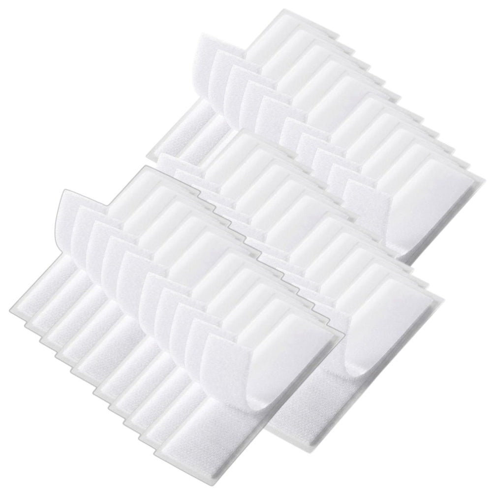 Strips with Adhesive for Fabric, No Sew Stick On for Fabric, Sticky Back for Clothes, Curtains - Heavy Duty Double Sided Hook and Loop Hem Tape Fasteners, No Sewing No Iron