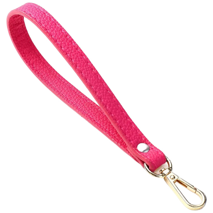PU Leather Wristlet Strap with Metal Clasp, Replacement Hand Strap for Wallets, Purses, Clutches, and Keys