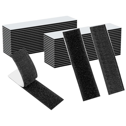 1x4 Inch Heavy Duty Hook and Loop Adhesive Strips for Wall Mounting and Picture Hanging, Pack of 20