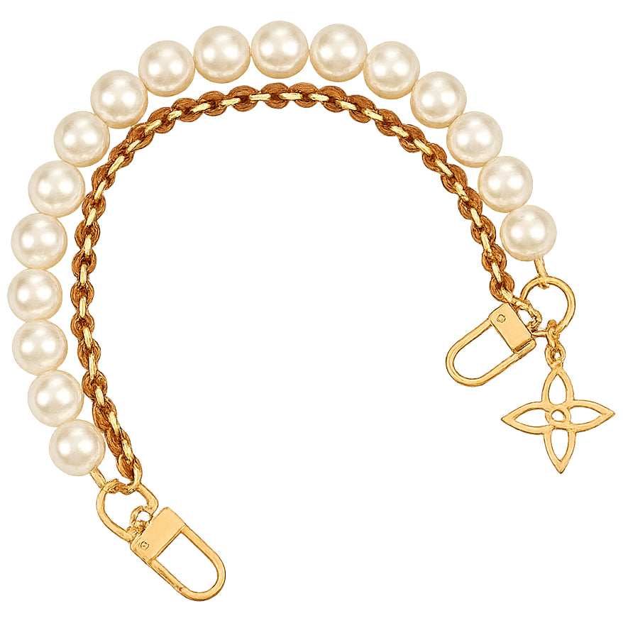 Pearl Purse Chain 12mm x 26cm Metal Handbag Strap Replacement for Shoulder and Crossbody Bags