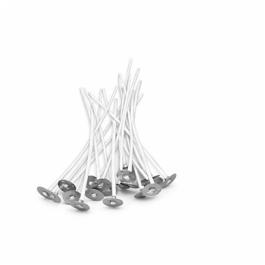 Pre-Waxed Natural Cotton Candle Wicks Low Smoke Candle Making Wicks for DIY Candle Crafting Kits, Pack of 100