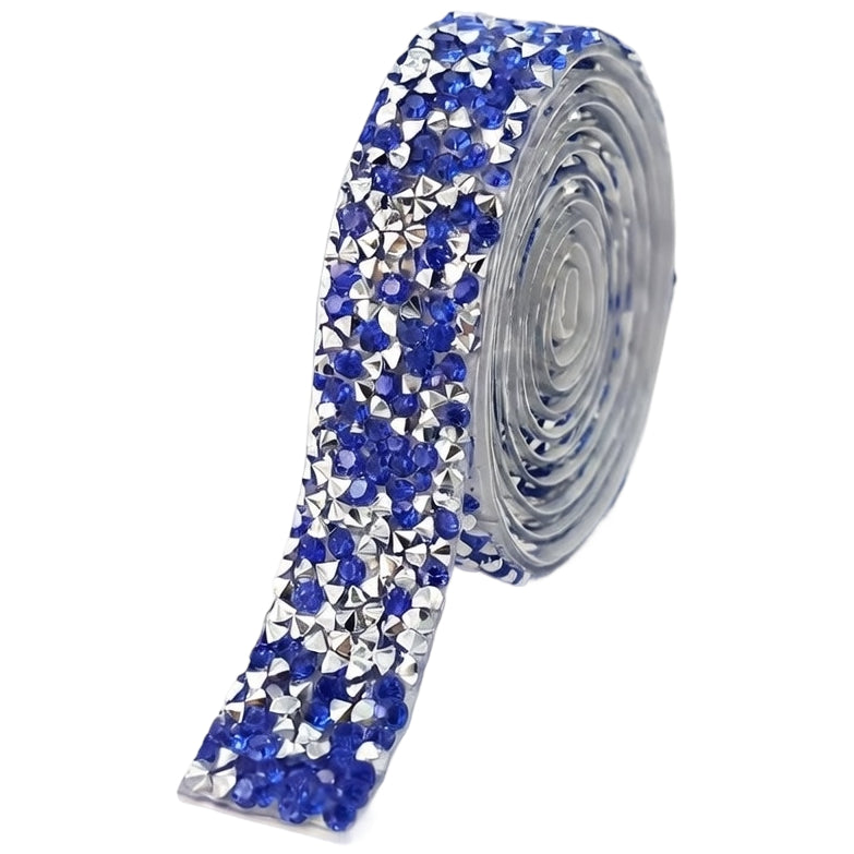 1 Yard Self Adhesive Rhinestone Ribbon Roll Resin Crystal Trim for Crafts Clothing Bags Shoes DIY Decorations