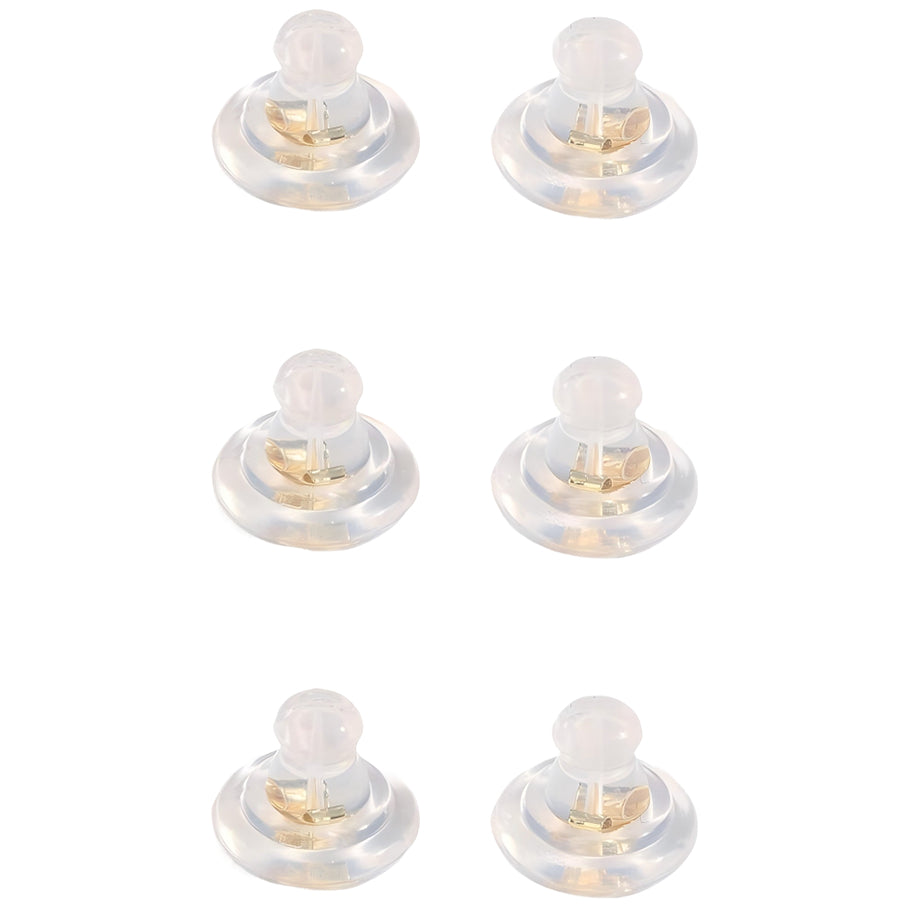 Silicone Earring Backs Replacements Locking Hypoallergenic Clear Stud Backings for Heavy Droopy Earrings