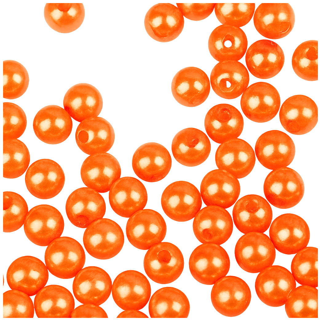 8mm White Plastic Pearl Beads for Jewelry Making, Crafts, and DIY Decorations, 1800 Pcs