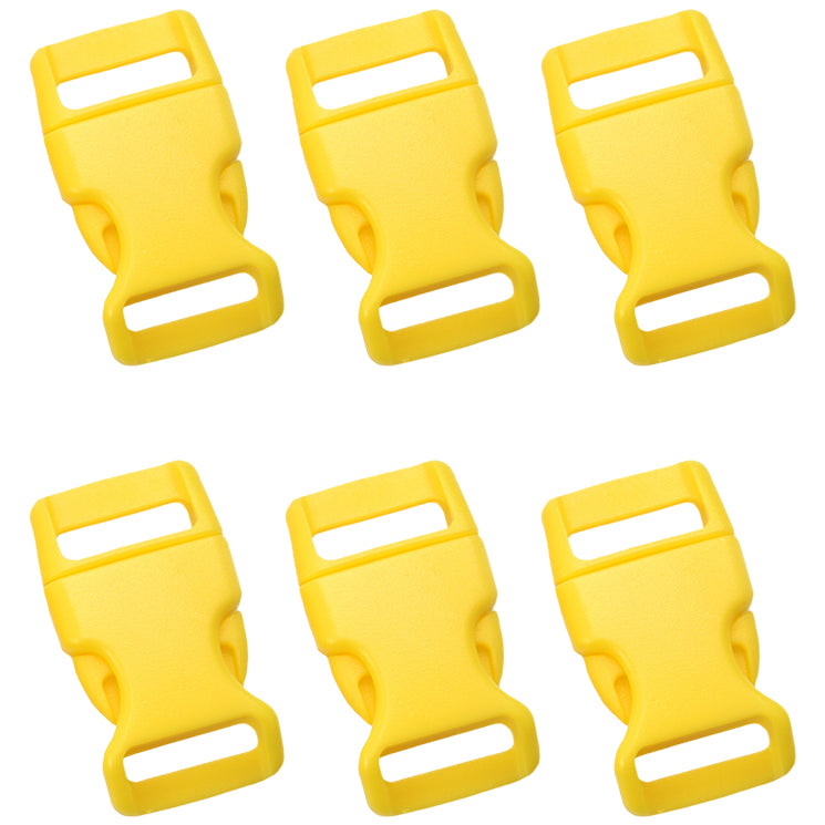 1 Inch Side Release Buckles Dual Adjustable Plastic Clips for Webbing Straps, Pack of 6